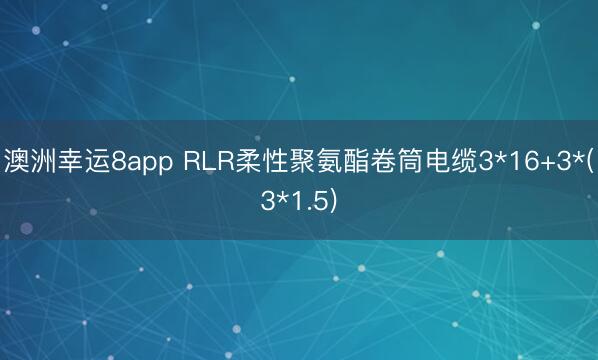 澳洲幸运8app RLR柔性聚氨酯卷筒电缆3*16+3*(3*1.5)